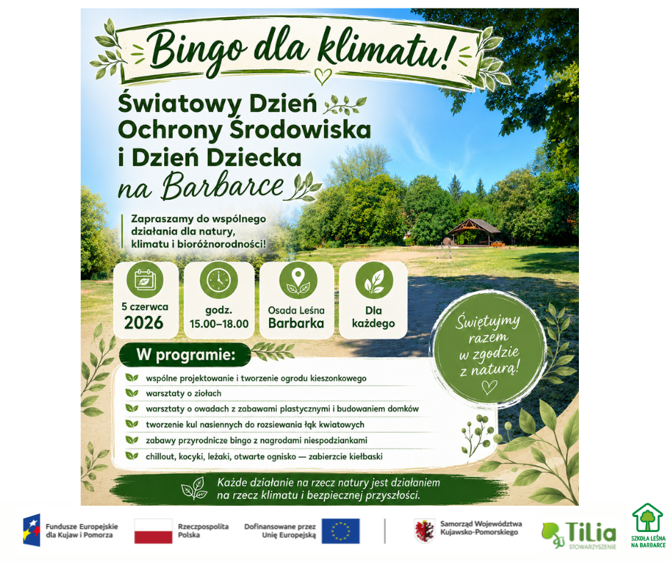 Bingo dla klimatu! Świętujmy razem Światowy Dzień Ochrony Środowiska i Dzień Dziecka na Barbarce!